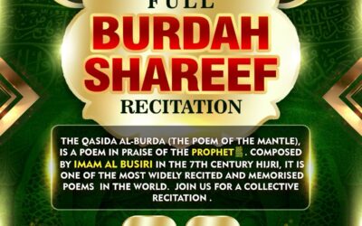 Enchanting Night of Spiritual Elevation: Exclusive Burdah Recitation for Men – Live Broadcast Available